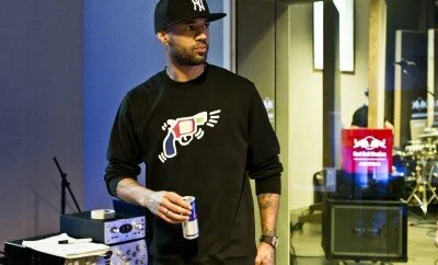 Mr. Probz recording track at Red Bull Studios Amsterdam, on February 28th 2014